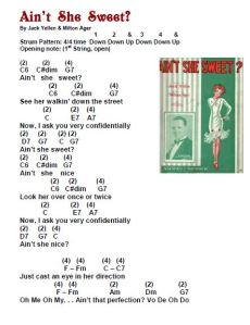 Aint she Sweet Lyrics Chords
