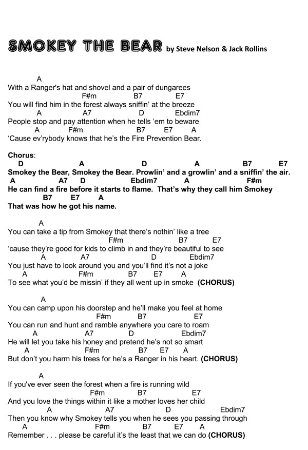 Microsoft Word - SMOKEY THE BEAR by Steve Nelson