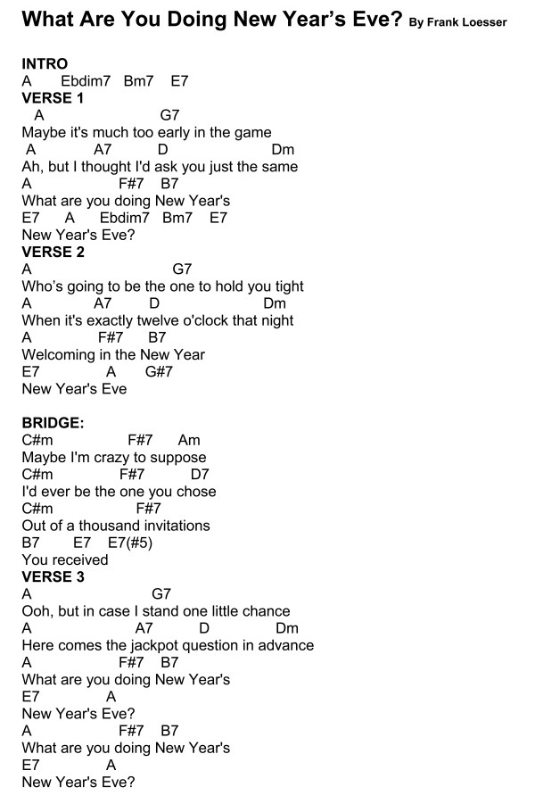 Microsoft Word - What Are You Doing New Year